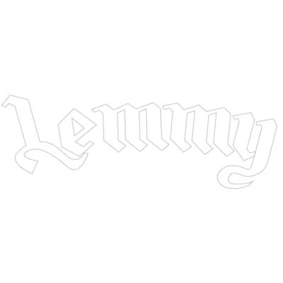 Abbildung von Lemmy Aufkleber Sticker ca.12x4 cm weiß