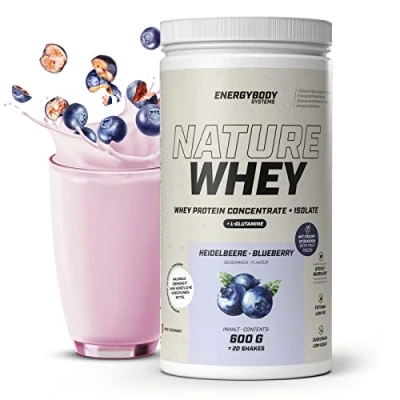 Abbildung von Nature Whey Heidelbeere. Eiweißshake ohne künstliche Verdickungsmittel. 600 g