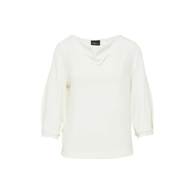 Abbildung von s.Oliver Black Label AUS Interlock MIT Wasserfall Ausschnitt Sweatshirt, Damen, Größe: 46, Ecru