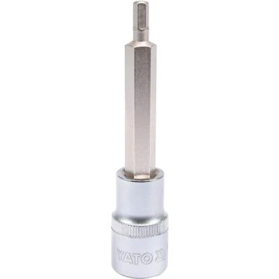 Abbildung von YATO YT 04391 Steckschlüsseleinsatz DIN3120 5mm Chrom Vanadium Stahl, Werkzeugstahl