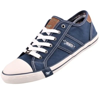 Abbildung von Mustang LOW Sneaker low, Herren, Größe: 45, Jeansblau Schuhe