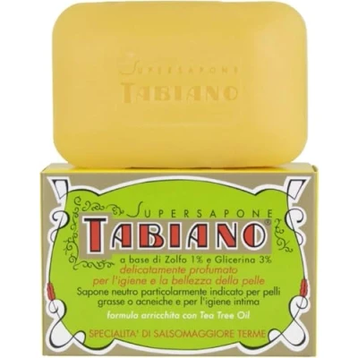 Abbildung von Tabiano Superseife für fettige akneische Haut mit Schwefel Doppelpackung (2 x 125g)