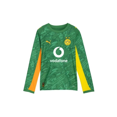 Abbildung von PUMA Borussia Dortmund 25/26 Goalkeeper Long Sleeve Jersey Youth, Kleidung, Archive Grün/Intense Orange, 13 14Y