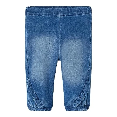 Abbildung von Name it Nbfbella Shaped R SWE Jeans 2404TR Stoffhose für Kinder, Größe: 50, Medium blue denim