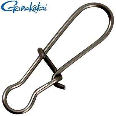 Abbildung von Gamakatsu Hyper Ez Snap Karabiner zum Spinnangeln auf Hecht &amp; Zander, Einhänger Spinnfischen, Snaps Raubfischangeln, Größe/Tragkraft/Packungsinhalt:Gr. 4 / 48kg 7 Stück