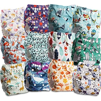 Abbildung von Littles and Bloomz FLP2 1202 Windeln, wiederverwendbar, Standard Popper, 12 Windeln