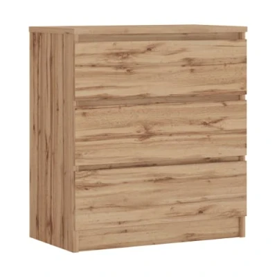 Abbildung von 3E 3xE living.com Komodenschrank mit 3 Schubladen, Farbe: Wotan Eiche, A: 70 x 78 39 cm