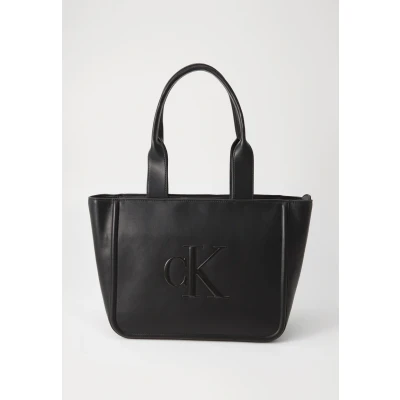 Abbildung von Calvin Klein BOLD Medium TOTE Shopping Bag, Damen, Größe: One Size, Black