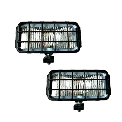 Abbildung von MelTruck® 2x Weiß Nebelscheinwerfer H3 Halogen 12/24V 195x95x82 Zusatzscheinwerfer IP54 E8