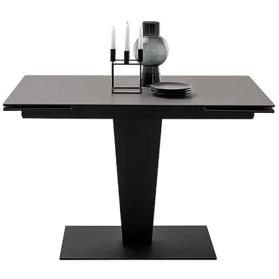 Abbildung von MCA furniture Esstisch &quot;PESARO Auszugstisch mit Säule 120 180 cm&quot;, (Einzelstück), Keramik,Edelstahl,Stirnauszug,ausziehbar,Tischplatte 14 mm
