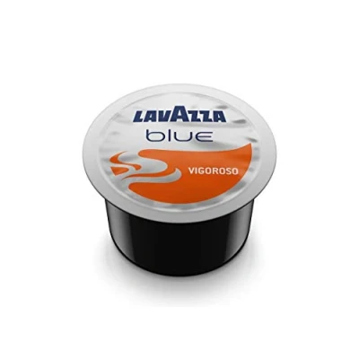 Abbildung von Lavazza Blue Espresso Vigoroso Kaffeekapseln, Arabica und Robusta Kaffeepads kompatibel mit Kaffeemaschine, 100 Stück