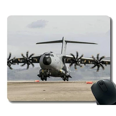 Abbildung von Gaming Mouse Pad Custom, Airbus A400M Transportflugzeug Mauspad, rutschfeste Gummibasis Mousepad