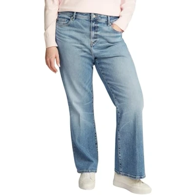Abbildung von Tommy Hilfiger Curve BOOTCUT Jeans &quot;CRV RW TOBY&quot;, in Großen Größen, Logo Badge, stoned wash Optik