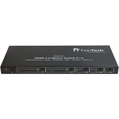 Abbildung von FeinTech VMS04201 HDMI Matrix Switch 4x2 mit Audio Extractor Scaler Ultra HD 4K 60Hz HDR