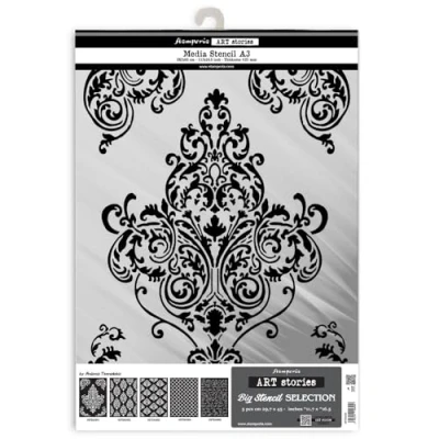 Abbildung von Stamperia Art Stories A3 Big Stencil Selection (5pcs) (KSTDA3X01)