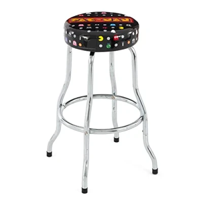 Abbildung von Tastemakers Arcade 1Up Hocker für PAC Man, mehrfarbig, 1317, Größe verstellbar von 50 cm bis 75