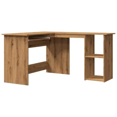 Abbildung von vidaXL Eckschreibtisch Artisan Eiche 120x140x75 cm Holzwerkstoff, Schreibtisch, Computertisch, Bürotisch, Büroschreibtisch, Studiertisch, Arbeitstisch
