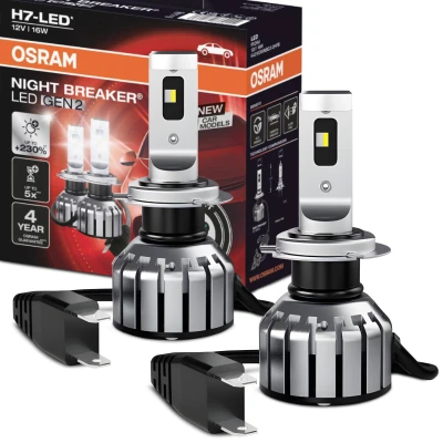 Abbildung von Osram KFZ Ersatzleuchte NIGHT BREAKER H7 LED GEN2, PX26d, 2 St., Cool white, Kalt weiß, Fern und Abblendlicht, in Deutschland zugelassen