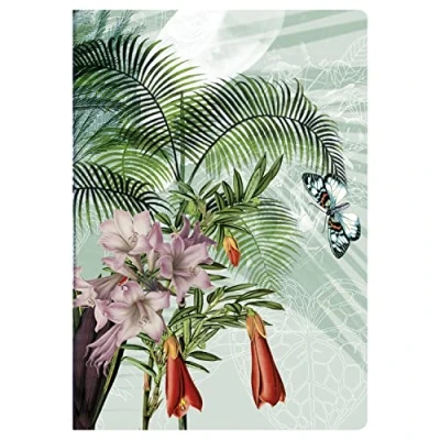 Abbildung von Clairefontaine 115760C Jungle harmony, Notizbuch mit Fadenbindung DIN A5, 14,8x21cm, 32 Blatt liniert, 90g, Motive sortiert, 1 Stück