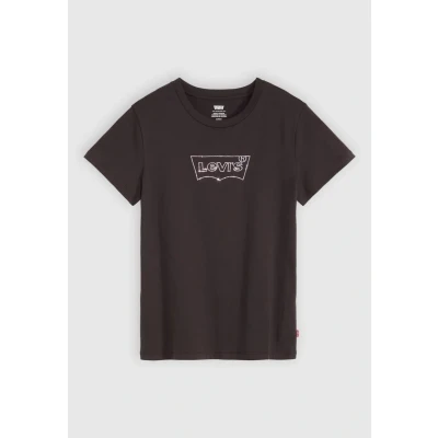 Abbildung von Levi&#039;s Tshirt print, Damen, Größe: XS, Batwing iridescent rhinestone n anthracite