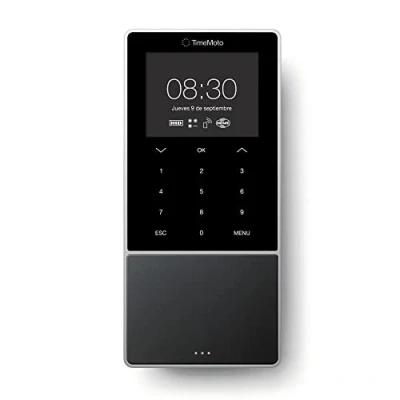 Abbildung von TimeMoto TM 818 MC Cloud basiertes Zeiterfassungsgerät, kombinierbar mit HID/Contactless Smart Access Cards, RFID Ausweis/Schlüsselanhänger, PIN, 2.000 Benutzer, Planung, Arbeitsstundenberichte, Wi Fi