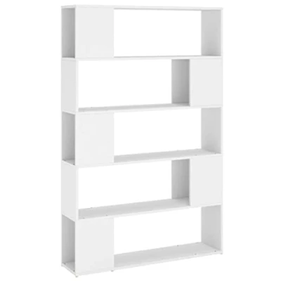Abbildung von vidaXL Bücherregal Raumteiler Standregal Wandregal Bücherschrank Bürorregal Regal Aktenregal Aufbewahrung Raumtrenner Weiß 100x24x155cm Holzwerkstoff