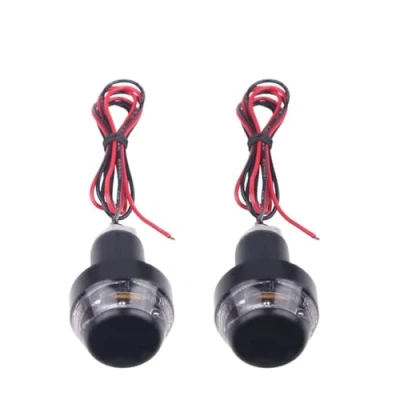 Abbildung von Motorrad Griff Blinker for 22mm Lenker Bernstein LED Gelb Blink Grip Bar Marker Lampe