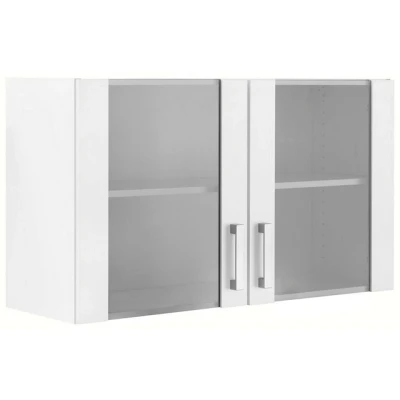 Abbildung von OPTIFIT Hängeschrank &quot;Odense&quot;, 100 cm breit, mit 2 Türen Grauglaseinsatz