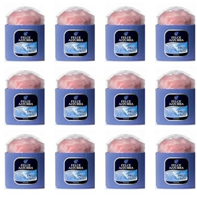 Abbildung von 6x Paglieri Felce Azzurra Talco Classico con Piumino Body Powder Classic Talc with Sponge 250 g + Italian Gourmet polpa 400g