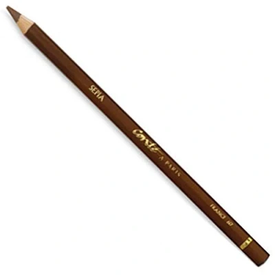 Abbildung von Conté a Paris 2274 Sepia Stift in Künstlerqualität für kontrastreiches und flächiges Zeichnen, Schreiben Skizzieren