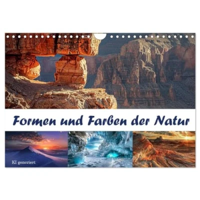 Abbildung von Formen und Farben der Natur (Wandkalender 2025 DIN A4 quer), CALVENDO Monatskalender