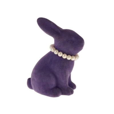 Abbildung von Werner Voß Hase mit Perlenkette violett 9,2x6,5x13cm