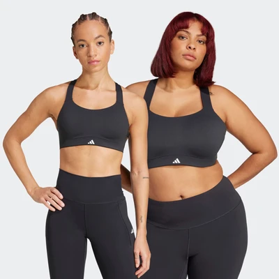 Abbildung von adidas Performance Impact LUXE Training Sportbh mit starker Stützkraft, Damen, Größe: LxA B, Black