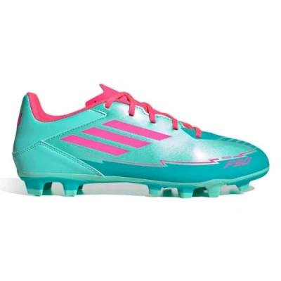 Abbildung von adidas Performance Messi F50 CLUB Fußballschuhe Naturrasen, Herren, Größe: 43 1/3, Flash aqua/lucid pink/lucid cyan Schuhe