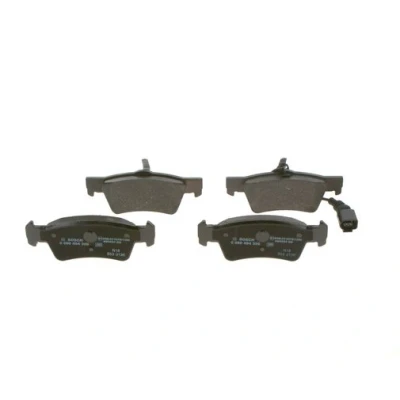 Abbildung von BOSCH 0 986 494 309 Bremsbelagsatz Low Metallic mit integriertem Verschleißsensor Kolbenclip, Anti Quietsch Blech