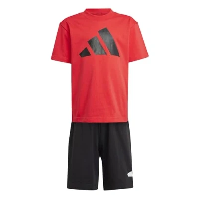 Abbildung von adidas Performance Essentials KIDS Unisex SET Shorts für Kinder, Größe: 128, Pure ruby/black