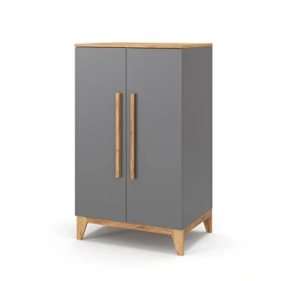 Abbildung von VitaliSpa® Kleiderschrank Malia, Grau/Eiche, 70 x 120 cm