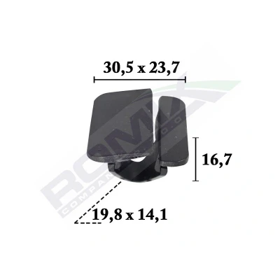 Abbildung von ROMIX C70626 Clip, Zier /Schutzleiste FORD: FIESTA 6, FOCUS 3, 5