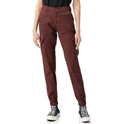 Abbildung von Urban Classics HIGH Waist Cargohose, Damen, Größe: 26, Cherry
