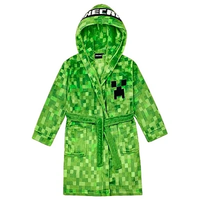 Abbildung von Minecraft Kinderbademantel Bademantel Kinder Jungen Fleece Morgenmantel mit Kapuze