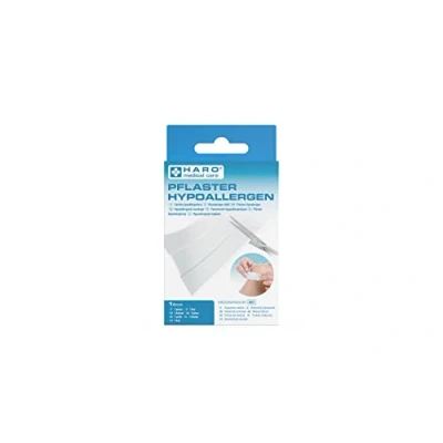 Abbildung von HARO Pflaster Hypoallergen Sensitive, 6 cm x 0,5 m, besonders für empfindliche sensible Haut geeignet, Wundpflaster zuschneidbar, hautfreundlich, hypoallergen, atmungsaktiv