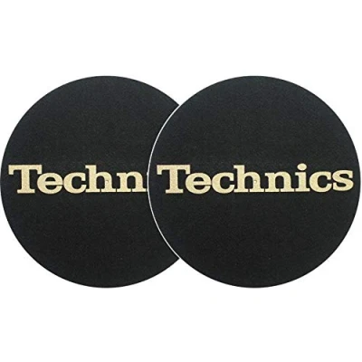 Abbildung von slipmat Factory Technics Schrift Gold Slipmat, 2 Stück