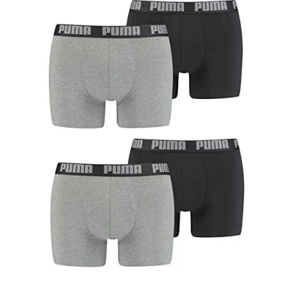 Abbildung von PUMA 8 er Pack Boxer Boxershorts Men Herren Unterhose Pant Unterwäsche, Farbe:691 Dark Grey Melange/Black, Bekleidungsgröße:M