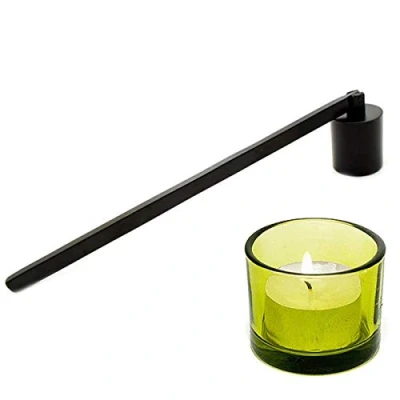 Abbildung von TheStriven Edelstahl Kerzenlöscher Kerze Werkzeug aus mit Griff Kerzenwerkzeug Für Kerzen Docht Dochtlöscher Candle Extinguisher Schwarz