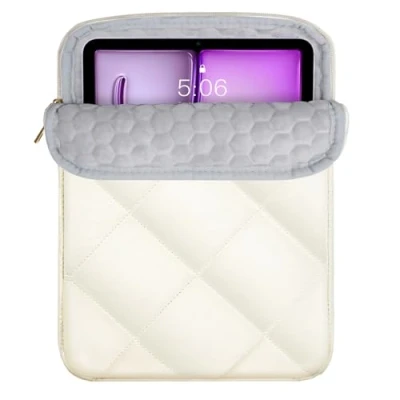 Abbildung von TiMOVO 13&quot; Puffy Tablet Hülle Tasche Frauen Passend iPad Air 13&quot;, Pro 12.9&quot;, Galaxy Tab S9+/S9 Plus/S10+/S10 Plus/S9 FE+/S9 FE Plus 12.4&quot;, Remarkable Paper 11.8&quot;, Milch Weiß