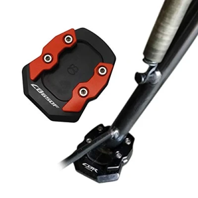 Abbildung von LongGreat Motorrad Stützfuß Fußpolster Polster Seitenständer Für Honda CB300R CB650F CB650R CBR250R CBR250RR CBR300R CBR500R CBR650F CBR650R (rot,CB650F)