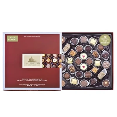 Abbildung von Lauensteiner Erlesene Köstlichkeiten 400g Trüffel und Pralinen 16 fach sortiert OHNE ALKOHOL Schoko Geschenk für jeden Gourmet 1er Pack