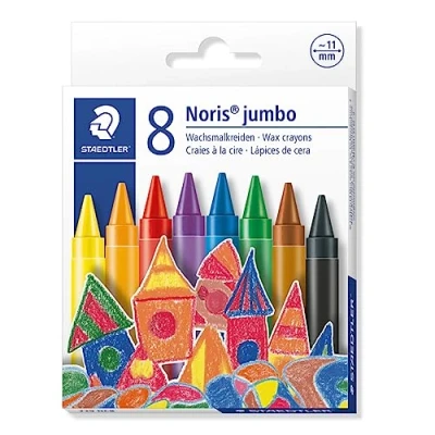 Abbildung von STAEDTLER 229 NC8 jumbo Wachsmalkreiden Noris Club, 8 Stück im Kartonetui