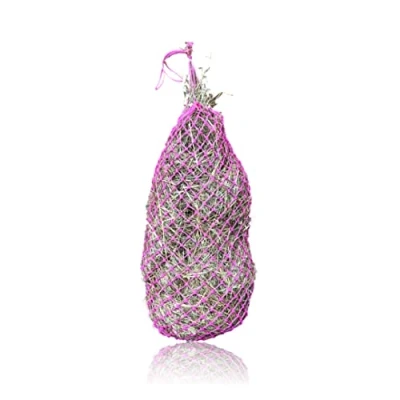 Abbildung von Heunetz für Pferde engmaschiges Maschenweite 3x3 cm engmaschig groß Füllgewicht 3 4 kg (2X Pink)