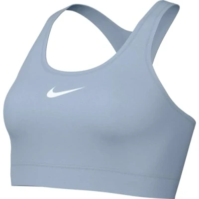 Abbildung von Nike Damen Bra W Nk Swsh Med SPT Bra, Lt Armory Blue/White, DX6821 440, XS